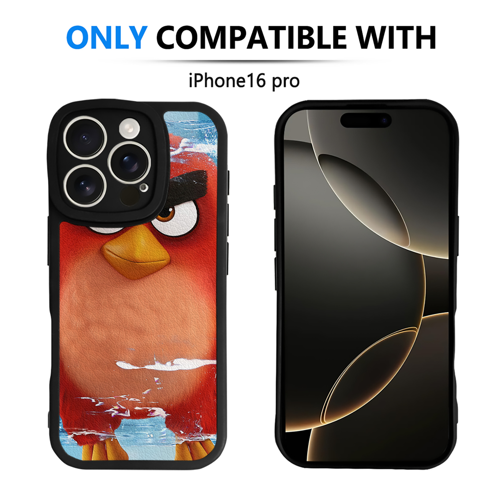 （画像用） Angry Birds アングリーバード 【iPhone 16シリーズ対応】シリコンスマホケース（レザー調） 材質：シリコン